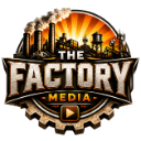 The Factory Media — Logo del estudio de streaming y podcast